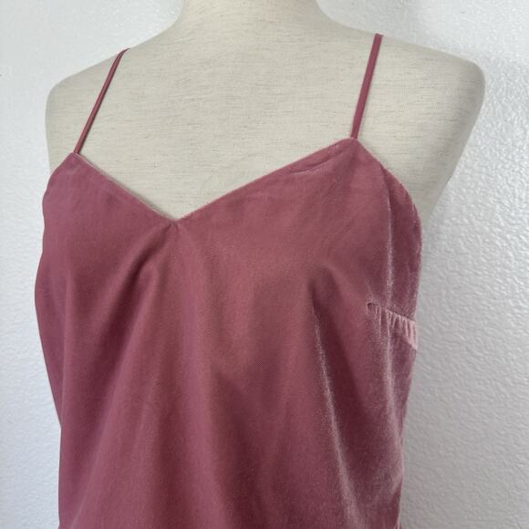 J Crew Velvet Top Women Size 2 Pink Peplum Cami Soft Feminine Dainty Fairy Boho - Picture 6 of 13